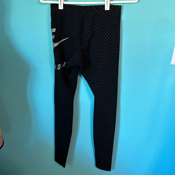 Nike Polka Dot Streetwear Full Length Active Black Leggings S - Picture 5 of 10